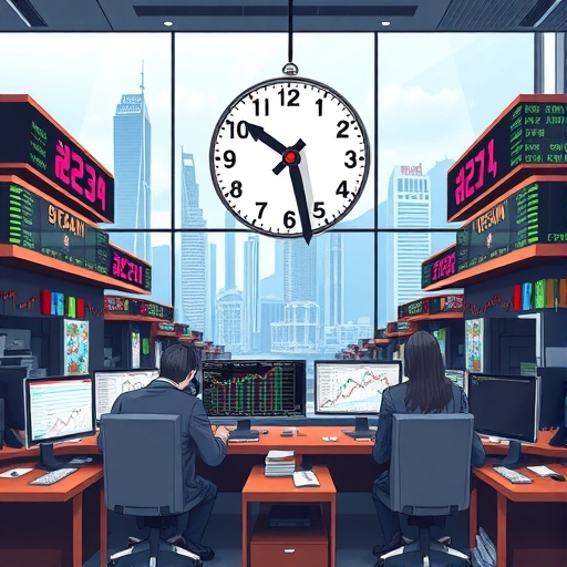 顯示交易時段內的時鐘與策略的圖示