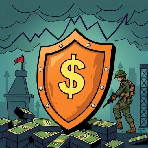 一位士兵在撤退戰場中，象徵著停止虧損的策略與智慧。