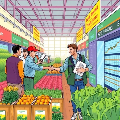 一位農夫與投資者在期貨合約上握手。