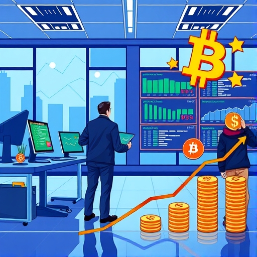 繁忙市場上顯示多個美股ETF列表的場景