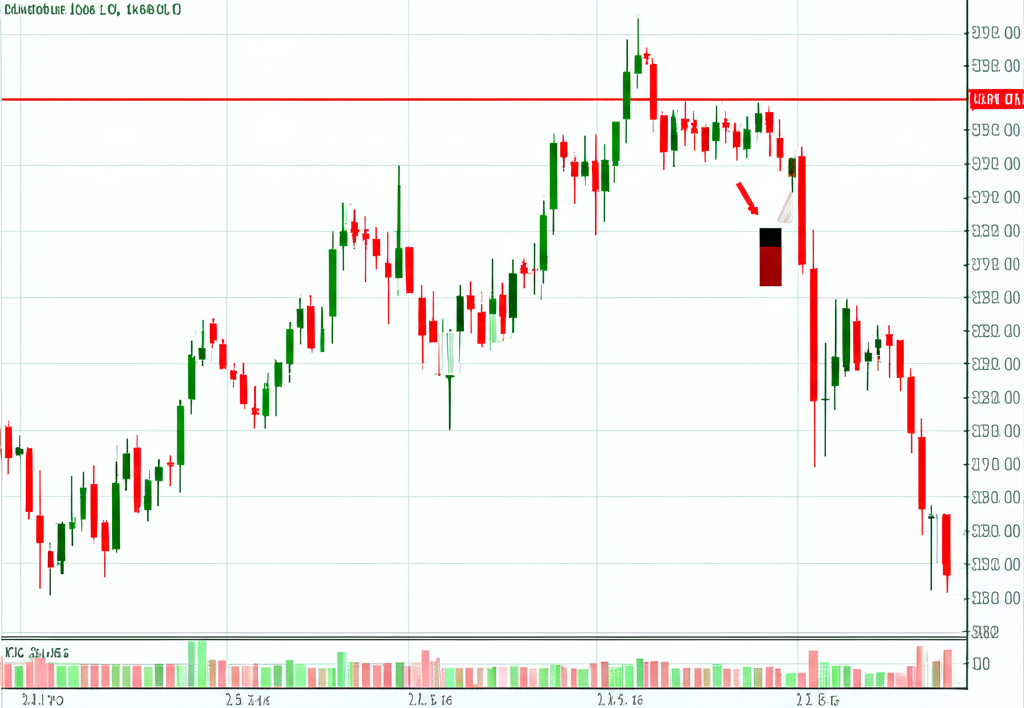 槌子K線細節圖,顯示小實體長下影無上影的特徵