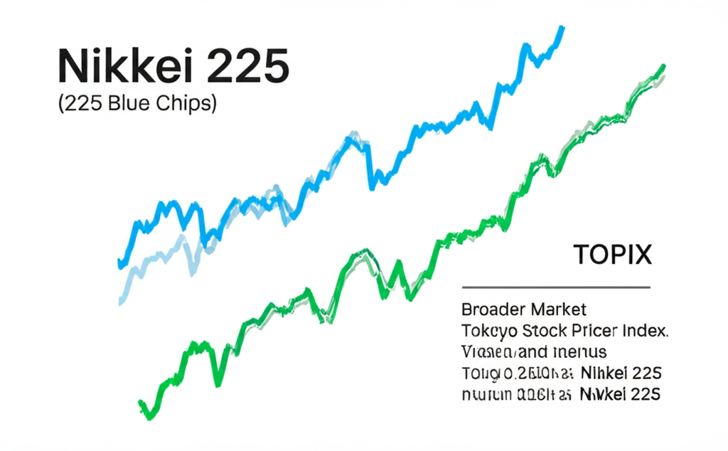 日經指數與東證指數比較圖顯示其獨特特徵與計算方法