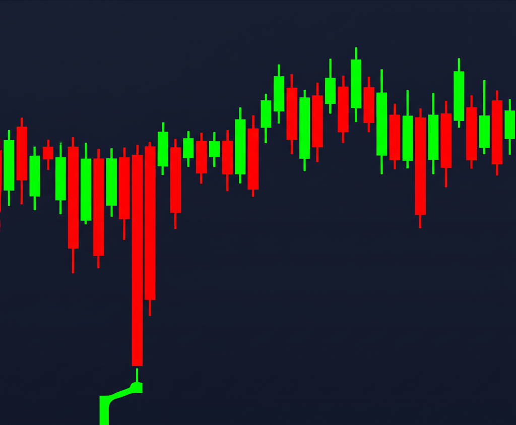 下行趨勢轉上漲的K線圖,槌子形態標誌熊轉牛
