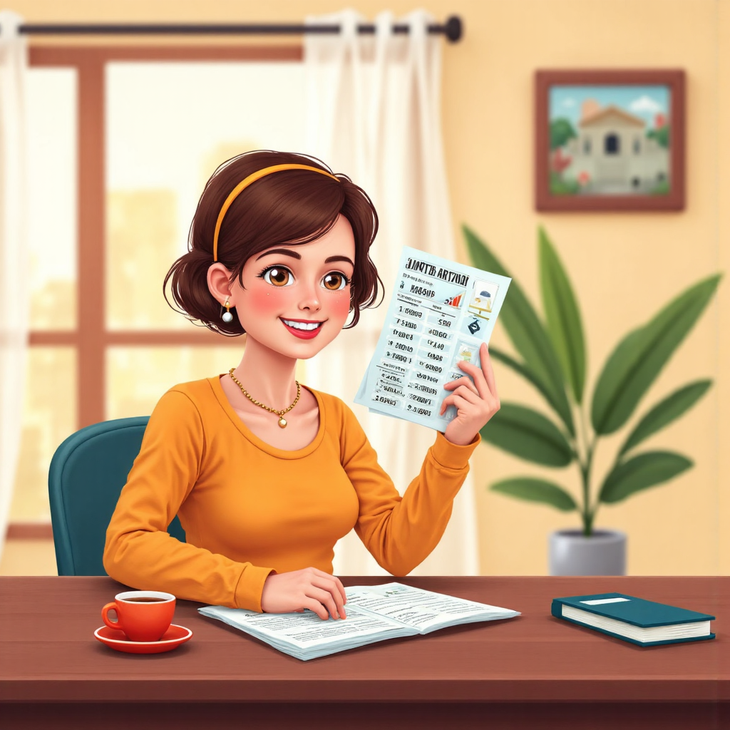 利率上升帶來儲蓄收益的像素藝術插圖，一人喜悅查看銀行對帳單