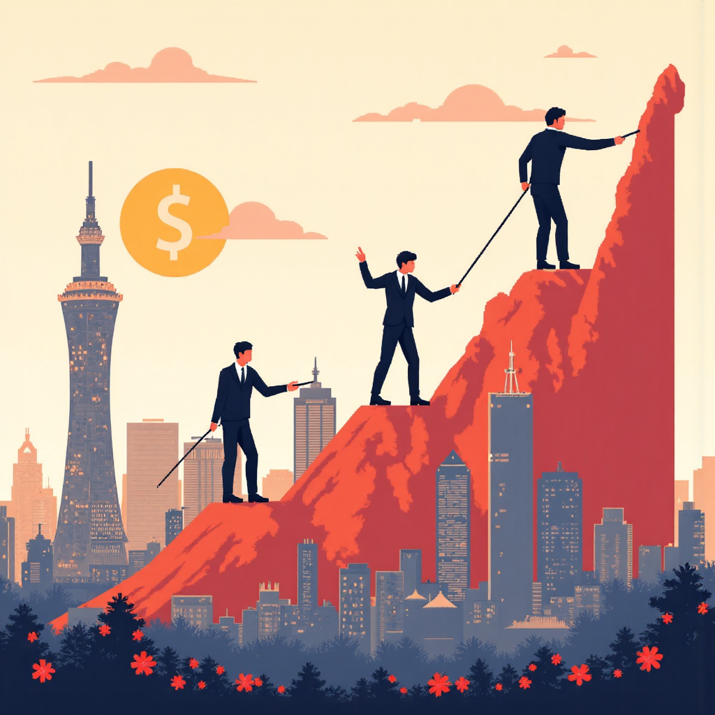 澳幣升值象徵圖，澳洲貨幣向上攀升伴隨澳洲地標與全球經濟圖表