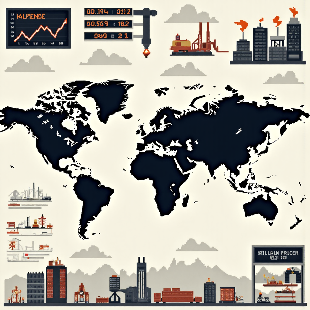 全球經濟圖表與油價波動互動插圖